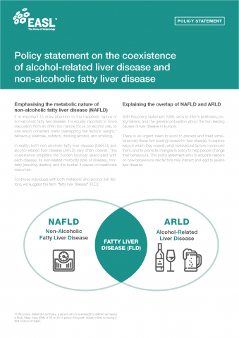 EASL Policy Statement on the Coexistence of Non-Alcoholic Fatty Liver Disease and Alcohol-Related Liver Disease - EN
